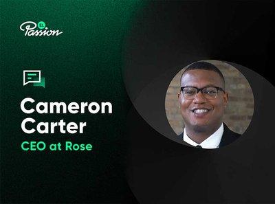 Passion logo and Cameron Carter