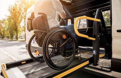 Wheelchair loading into van