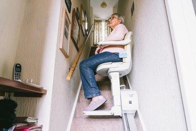 Man on a stairlift