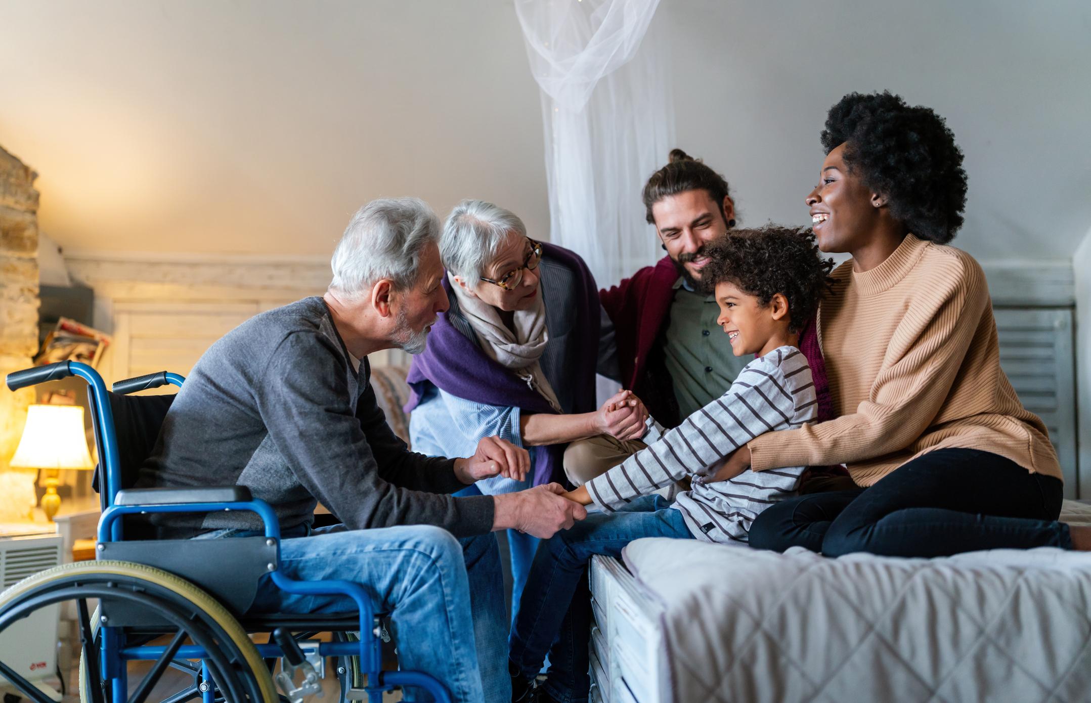 Multigenerational family at home
