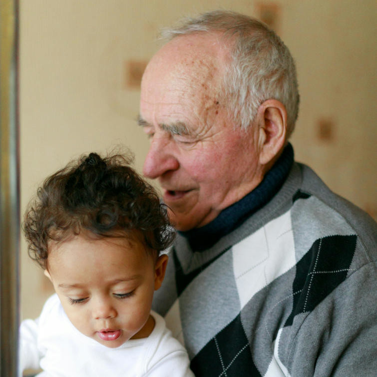 Grandparent with grandson